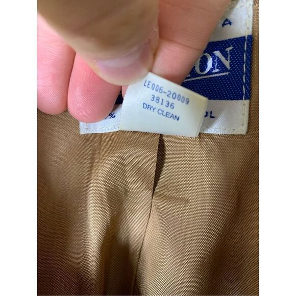 Vintage 90s Pendleton 100% wool pea coat camel size 12 - Picture 5 of 7